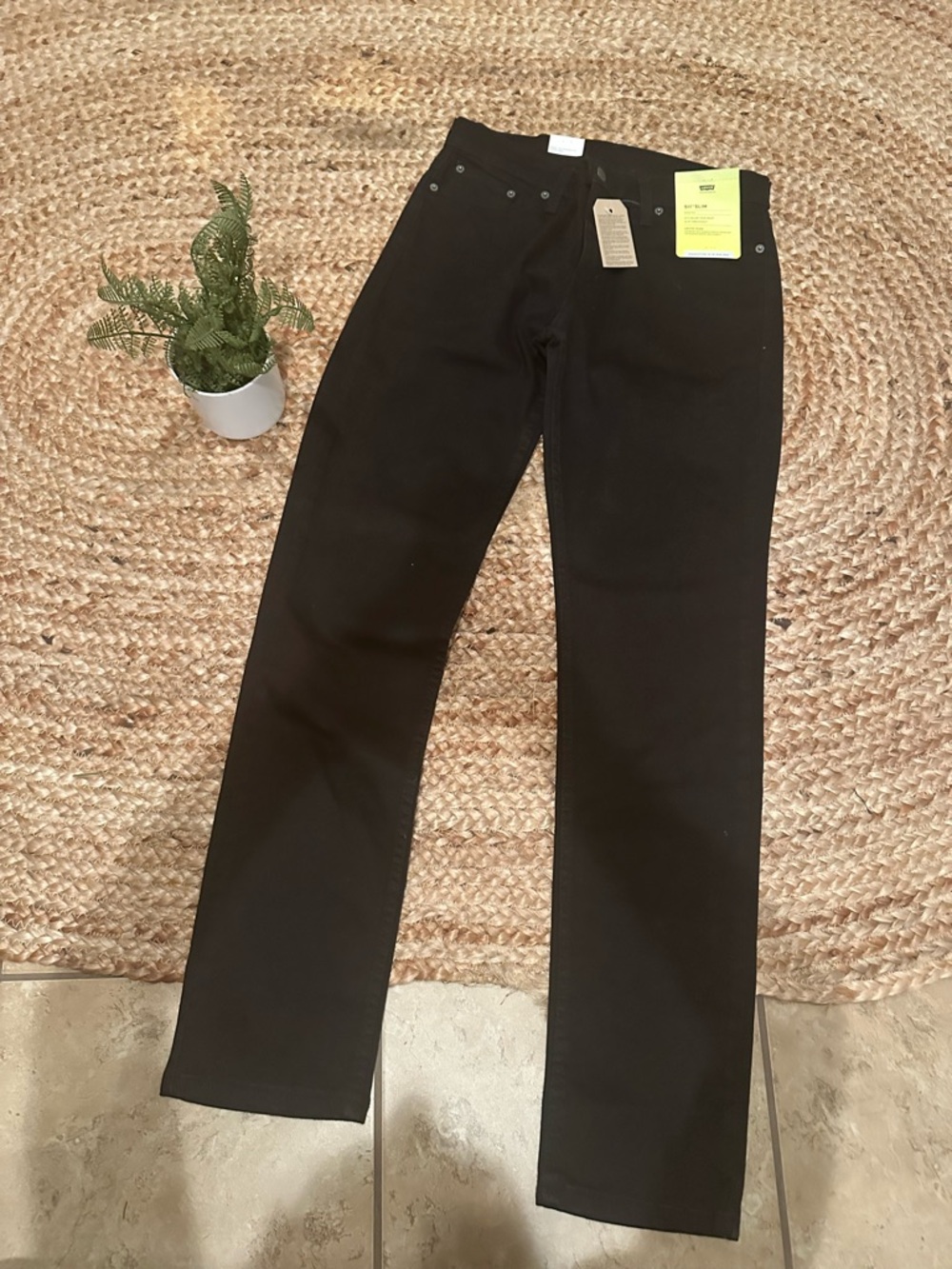 NWT MENS BLACK LEVIS 511 SLIM